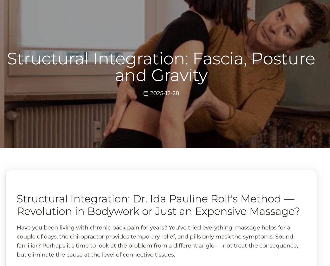 SEO Article: Structural Integration (Rolfing)